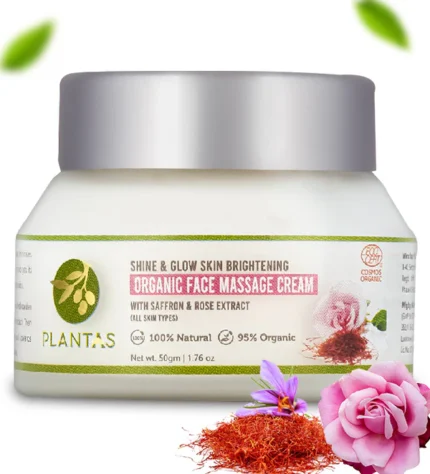 Organic Massage Cream - Shine & Glow Skin Brightening 50g